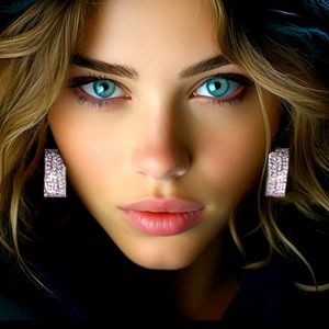 Cubic Zirconia Half Hoop Earrings French Back Beautiful Woman Collection